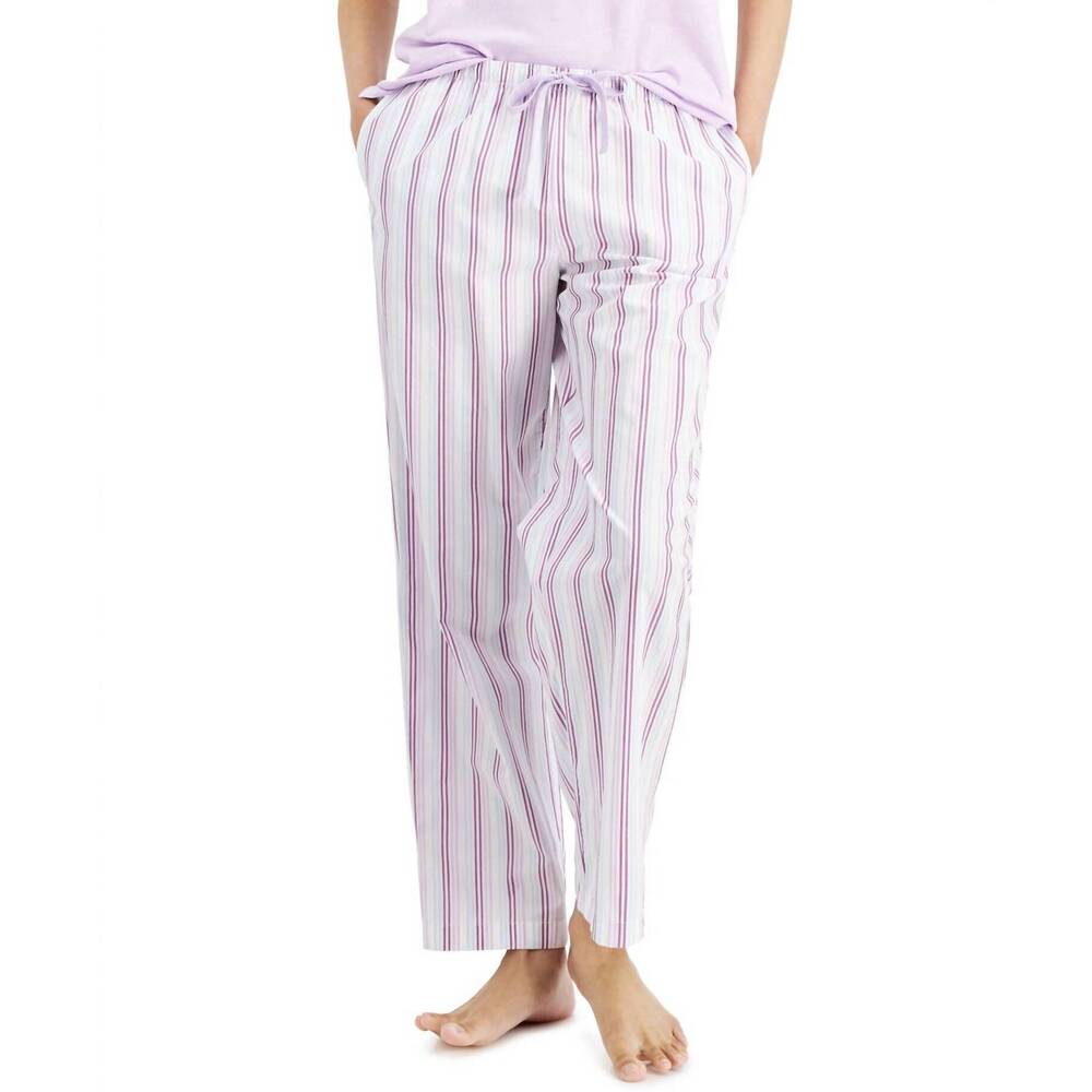 NEW CHARTER CLUB LUXURY cotton woven pajama pants in multi stripe